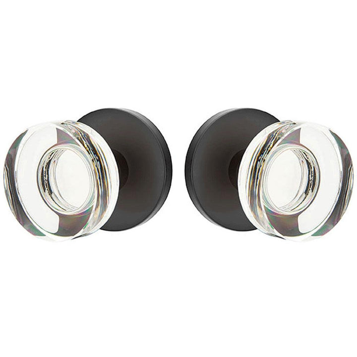 Emtek 520MDC Modern Disc Crystal Door Knob Set with Disk Rosette EMTEK