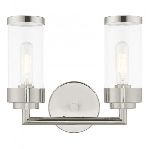 2 Light Polished Chrome Bath Vanity Livex