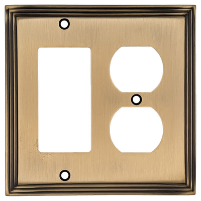Kingston Classic Stepped Wall Plate (Antique Brass)
