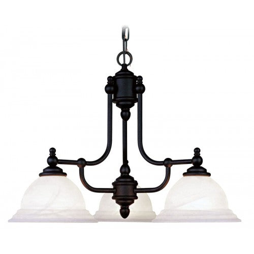 3 Light Black Chandelier Livex