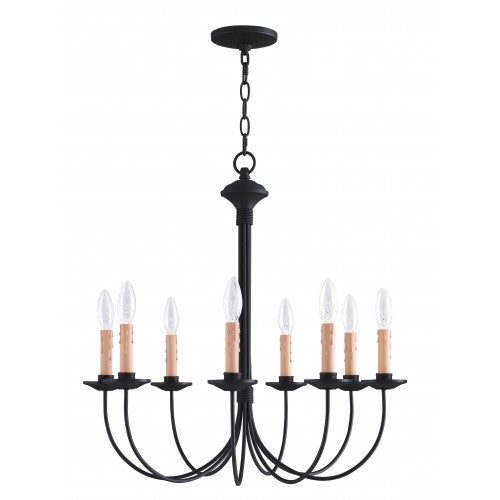 8 Light Black Chandelier Livex