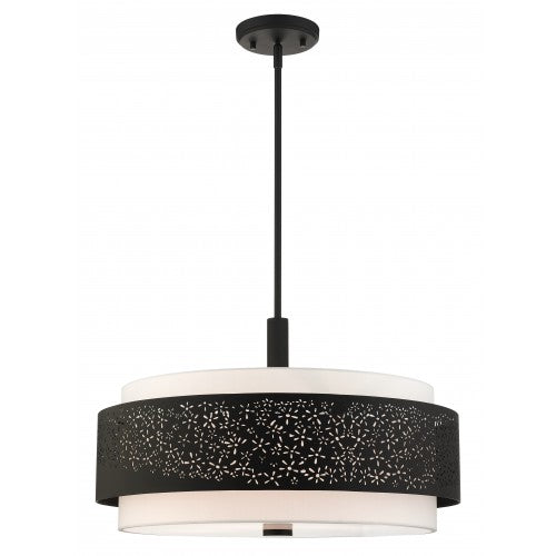 5 Light Black Chandelier Livex