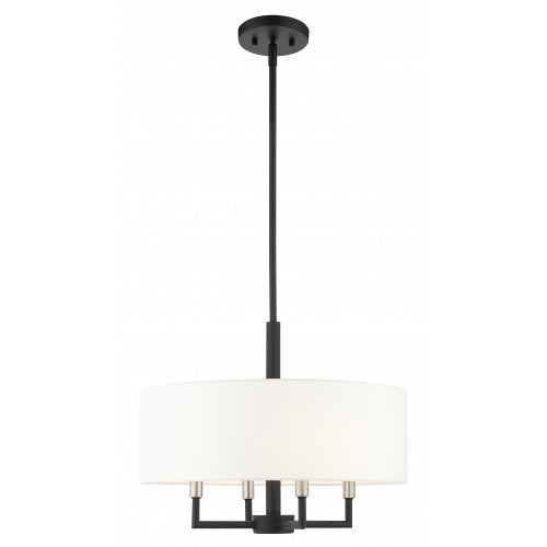 4 Light Black Pendant Chandelier Livex