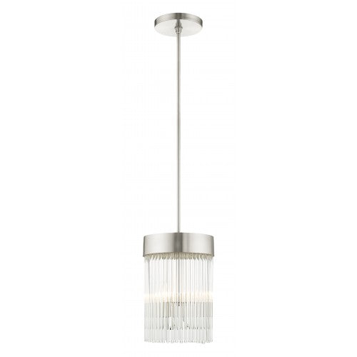 3 Light Brushed Nickel Chandelier Livex