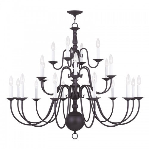 22 Light Bronze Chandelier Livex