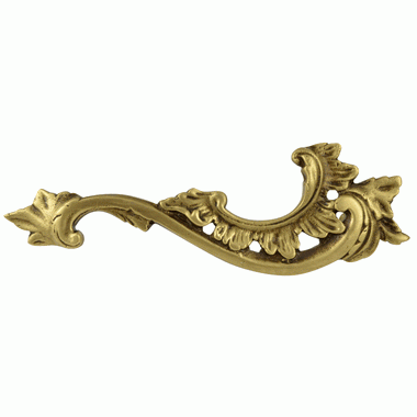 6 Inch (4 1/2 Inch C-C) Unique Curly Pull (Antique Brass Finish) Copper Mountain Hardware