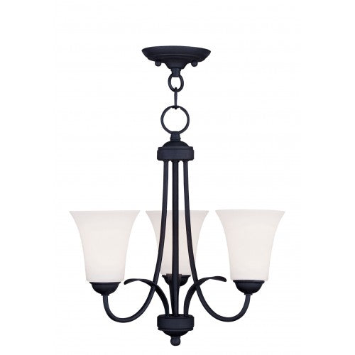 3 Light Black Chain Hang/Ceiling Mount Livex
