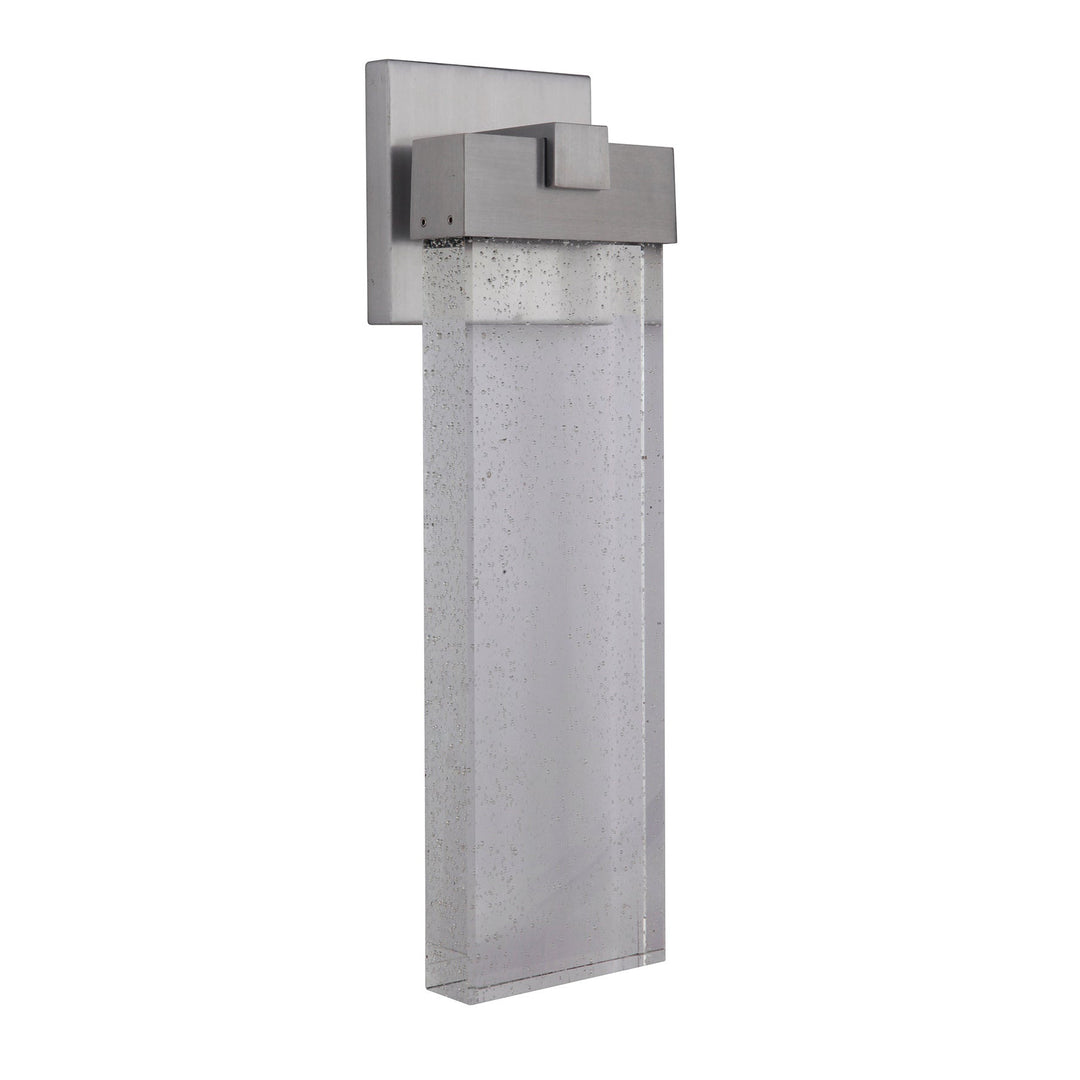 Aria 1 Light Medium LED Outdoor Wall Lantern in Satin Aluminum CRAFTMADE