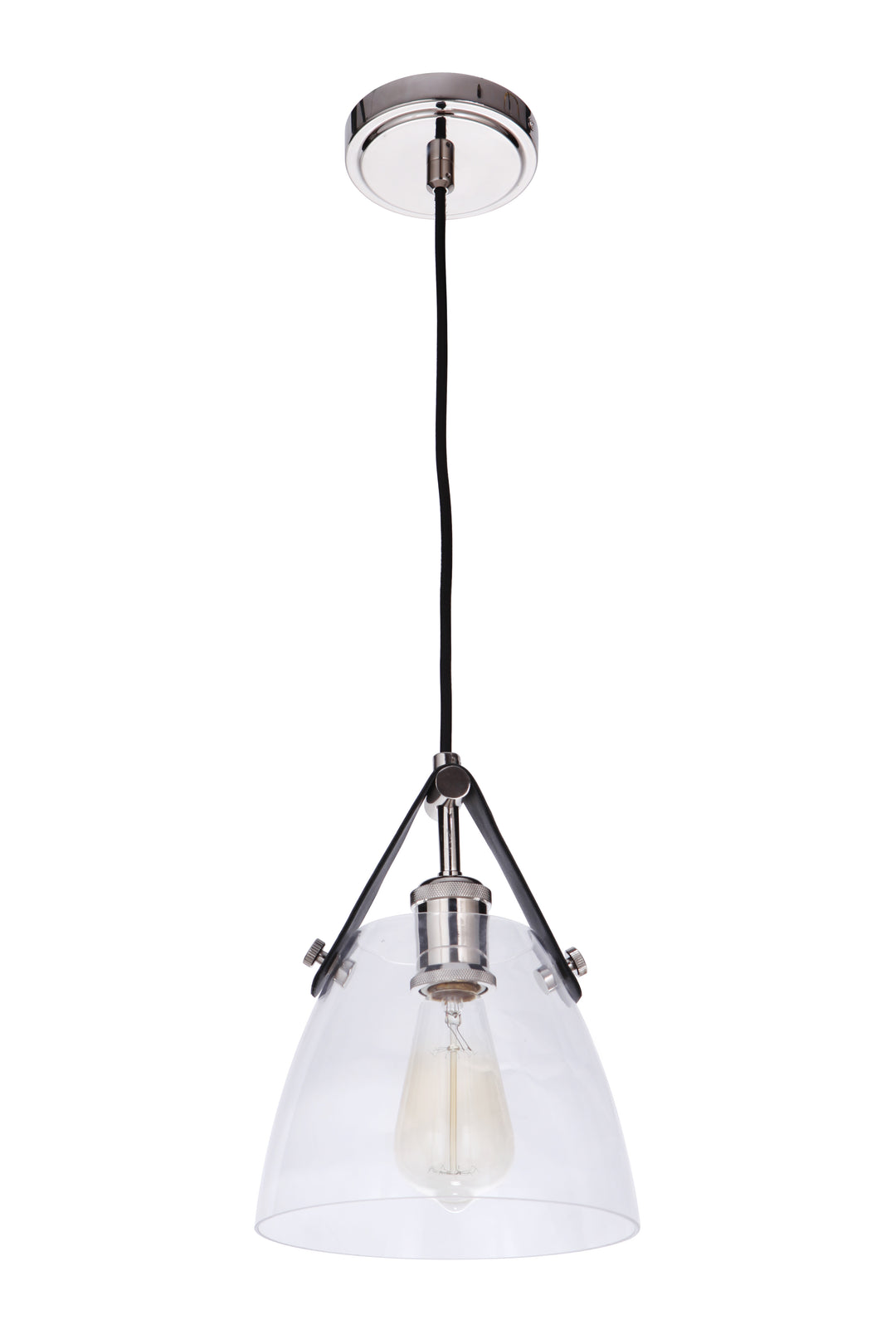 Hagen 1 Light Pendant in Polished Nickel CRAFTMADE