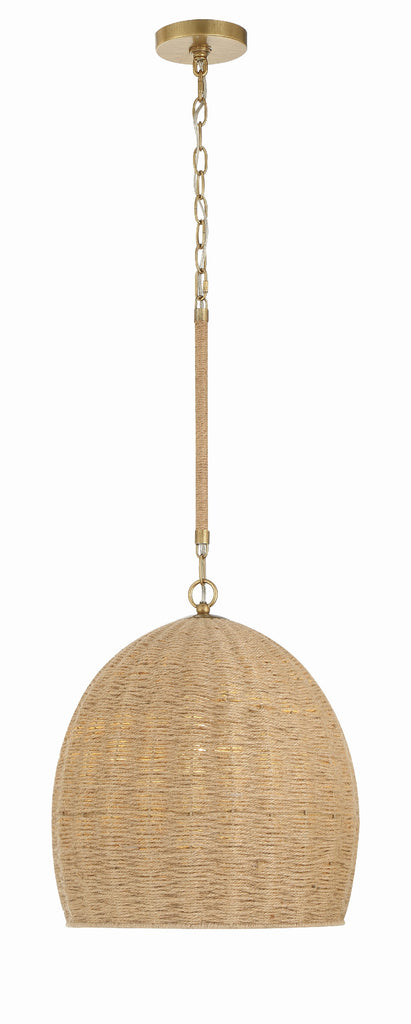 Crystorama Crystorama Jace 1 Light Soft Gold Pendant