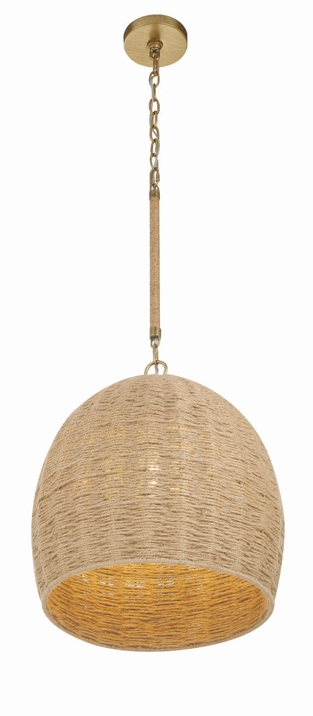 Crystorama Crystorama Jace 1 Light Soft Gold Pendant