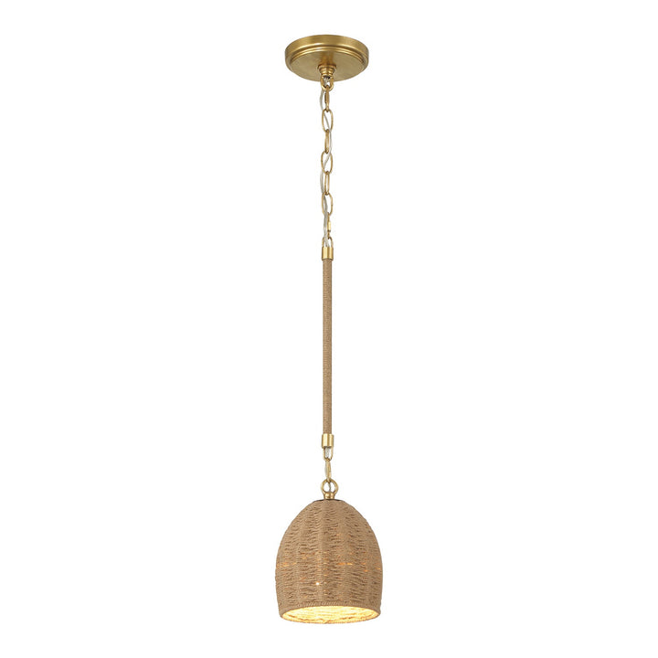 Crystorama Crystorama Jace 1 Light Soft Gold Mini Pendant