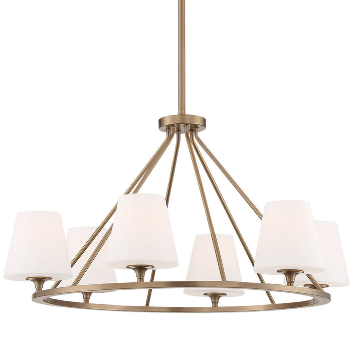 Crystorama Crystorama Keenan 6 Light Vibrant Gold Chandelier
