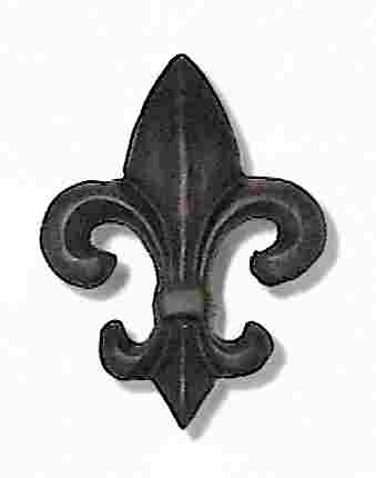 2 1/2 Inch Metal Hardware - Fleur-de-lis Black Finish Metal Knob COPPER MOUNTAIN HARDWARE