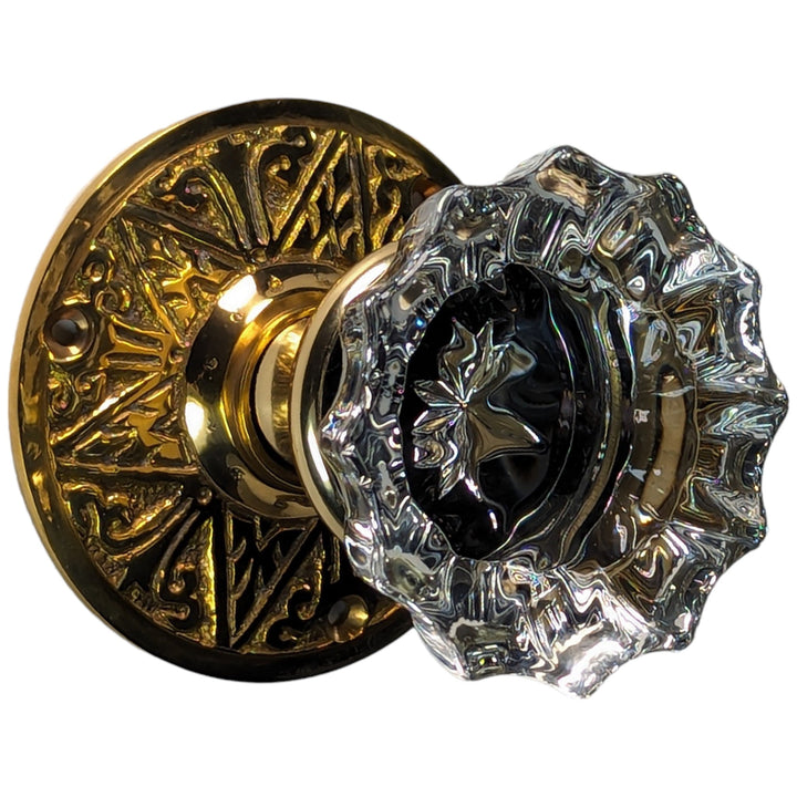 COPPER MOUNTAIN HARDWARE Eastlake Crystal Fluted Door Knob in Several Finishes