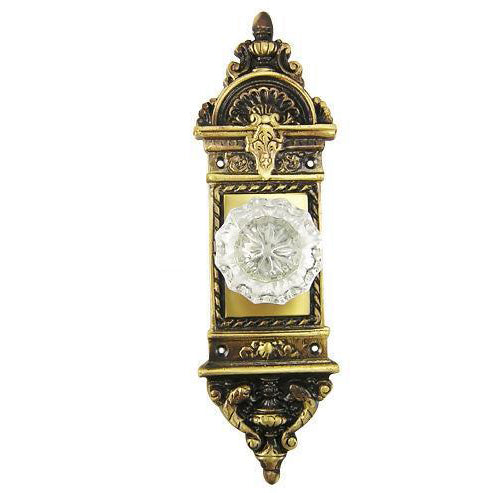 COPPER MOUNTAIN HARDWARE Regency Fluted Glass Door Knob with French Provincial Plate