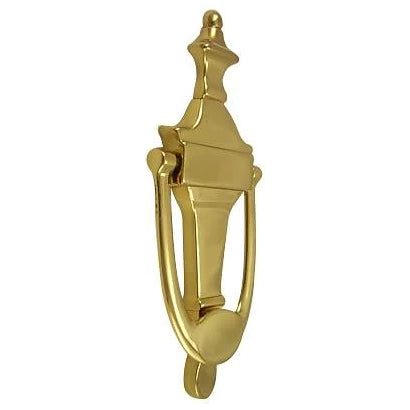 COPPER MOUNTAIN HARDWARE 6 3/4 Inch (5 Inch c-c) Solid Brass Traditional Door Knocker
