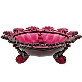 Footed Berry Bowl - Amethyst Glass Copper Mountain Hardware