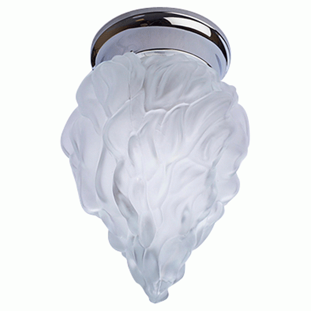 Glass Flame Light Fixture (Polished Chrome Finish) COPPER MOUNTAIN HARDWARE