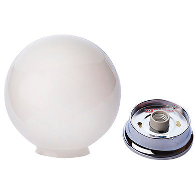 Sphere Glass Overhead Light Fixture (Polished Chrome Finish) COPPER MOUNTAIN HARDWARE