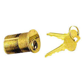 Solid Brass 1 3/4 Inch Single Lock Cylinder (Polished Brass Finish) COPPER MOUNTAIN HARDWARE