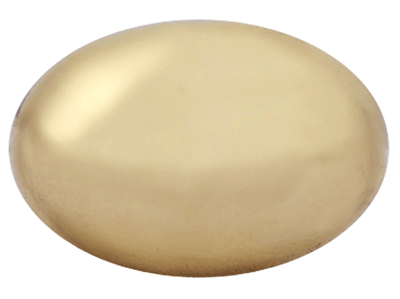 1 1/2 Inch Heavy Traditional Solid Brass Egg Cabinet Knob (Lacquered Brass Finish)