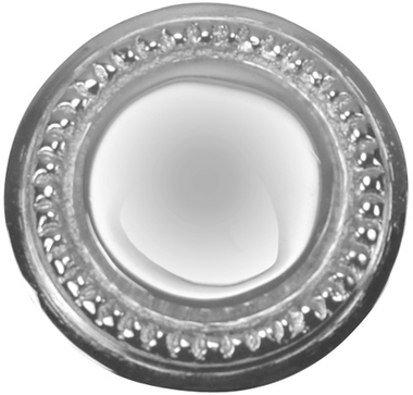 1 1/2 Inch Solid Brass Beaded Round Knob (Polished Chrome Finish)