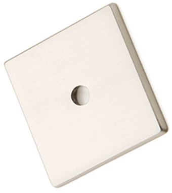 1 1/4 Inch Art Deco Square Back Plate (Brushed Nickel Finish)
