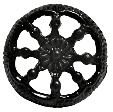1 1/4 Inch Beaded Wheel Knob (Oil Rubbed Bronze Finish)