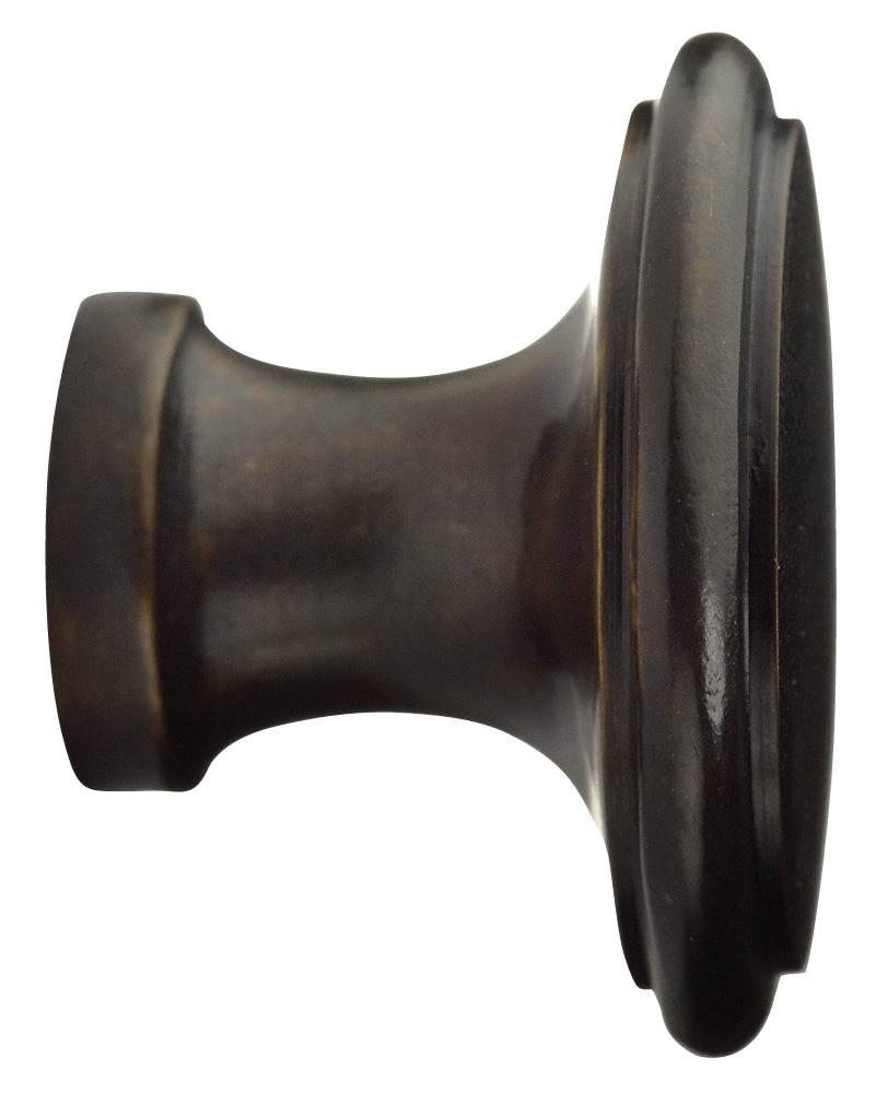 1 1/4 Inch Brass Flat Top Cabinet Knob (Oil Rubbed Bronze Finish)