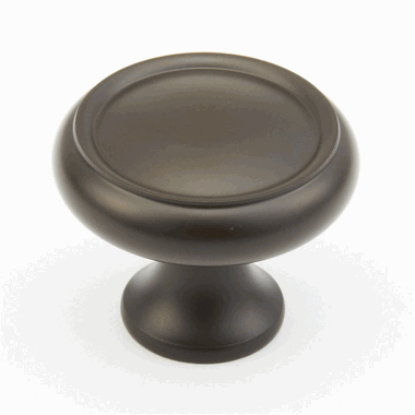 1 1/4 Inch Country Style Round Knob (Oil Rubbed Bronze Finish)
