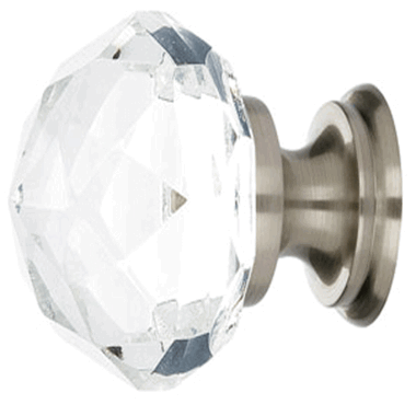 1 1/4 Inch Diamond Cabinet Knob (Brushed Nickel Finish)