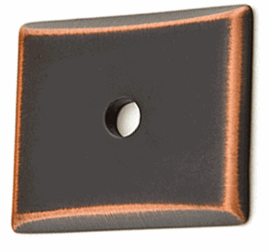 1 1/4 Inch Solid Brass Neos Back Plate For Knob (Oil Rubbed Bronze)