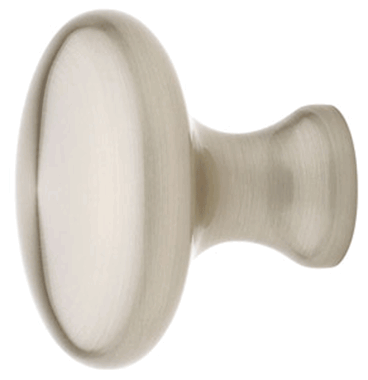 1 1/4 Inch Solid Brass Providence Cabinet Knob (Brushed Nickel Finish)