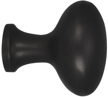 1 1/4 Inch Solid Brass Traditional Egg Shaped Knob (Oil Rubbed Bronze Finish)