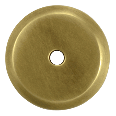 1 1/4 Inch Solid Brass Traditional Round Back Plate (Antique Brass Finish)