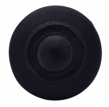 1 1/4 Inch Solid Iron Round Button Cabinet Knob (Matte Black Finish)