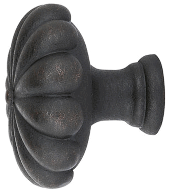 1 1/4 Inch Tuscany Bronze Fluted Round Knob (Medium Bronze)