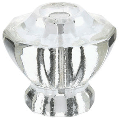 1 1/8 Inch Crystal Astoria Knob (Clear Finish)