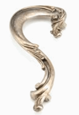 1 11/16 Inch (3 1/2 Inch c-c) Symphony French Court Left Hand Pull (Monticello Silver Finish)