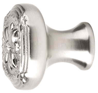 1 3/4 Inch Solid Brass Ribbon & Reed Cabinet Knob (Polished Chrome)