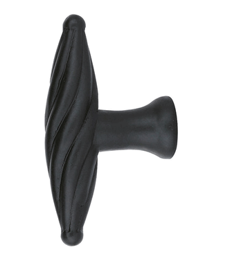 1 3/4 Inch Tuscany Bronze Twist Finger Knob (Flat Black)