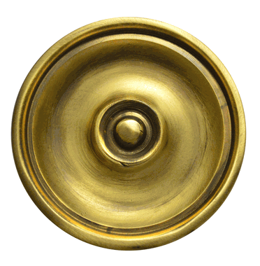 2 1/2 Inch Solid Brass Disc Knob (Antique Brass Finish)