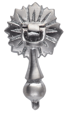 1 7/8 Inch Solid Brass Flower Drop Pull (Brushed Nickel Finish)