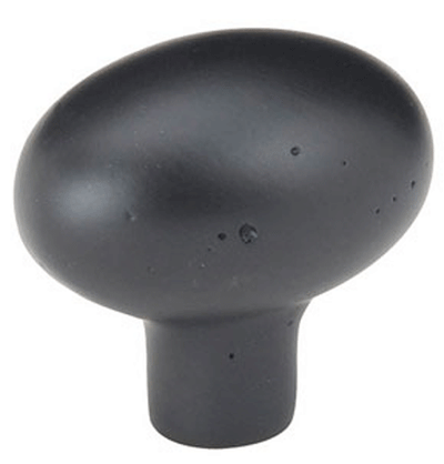 1 Inch Sandcast Bronze Egg Knob (Flat Black Finish)