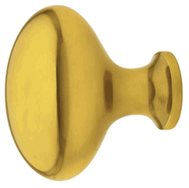 1 Inch Solid Brass Egg Cabinet Knob (Antique Brass Finish)