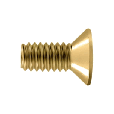 #10 x 1/2 Inch Solid Brass Machine Screw (PVD Polished Brass Finish)