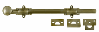 12 Inch Deltana Heavy Duty Surface Bolt (Antique Brass Finish)