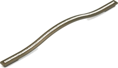 13 3/8 Inch (11 3/8 Inch c-c) Skyevale Cabinet Pull with Crystals (Milano Bronze Finish)