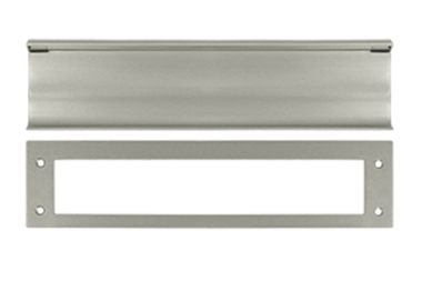 13 Inch Brass Mail & Letter Flap Slot (Brushed Nickel Finish)